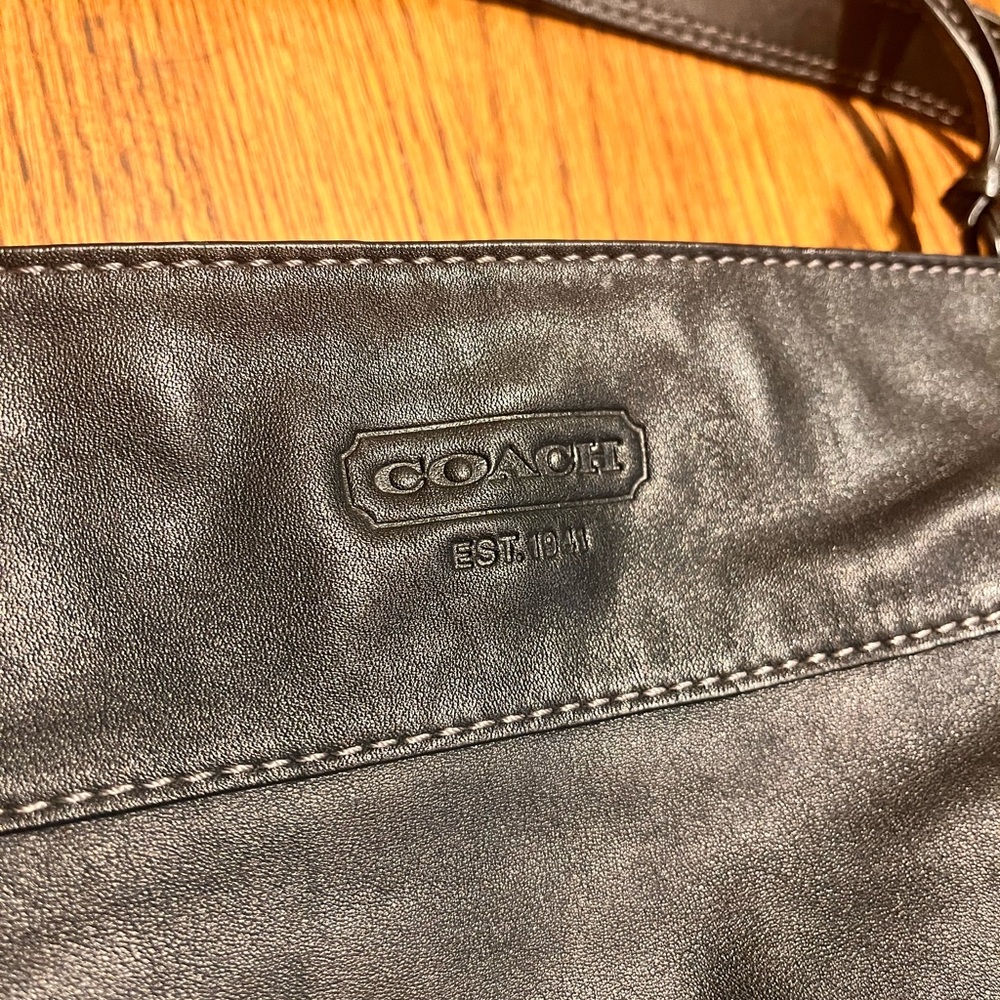 Authentic Coach Black Should bag soft leather - Picture 2 of 10